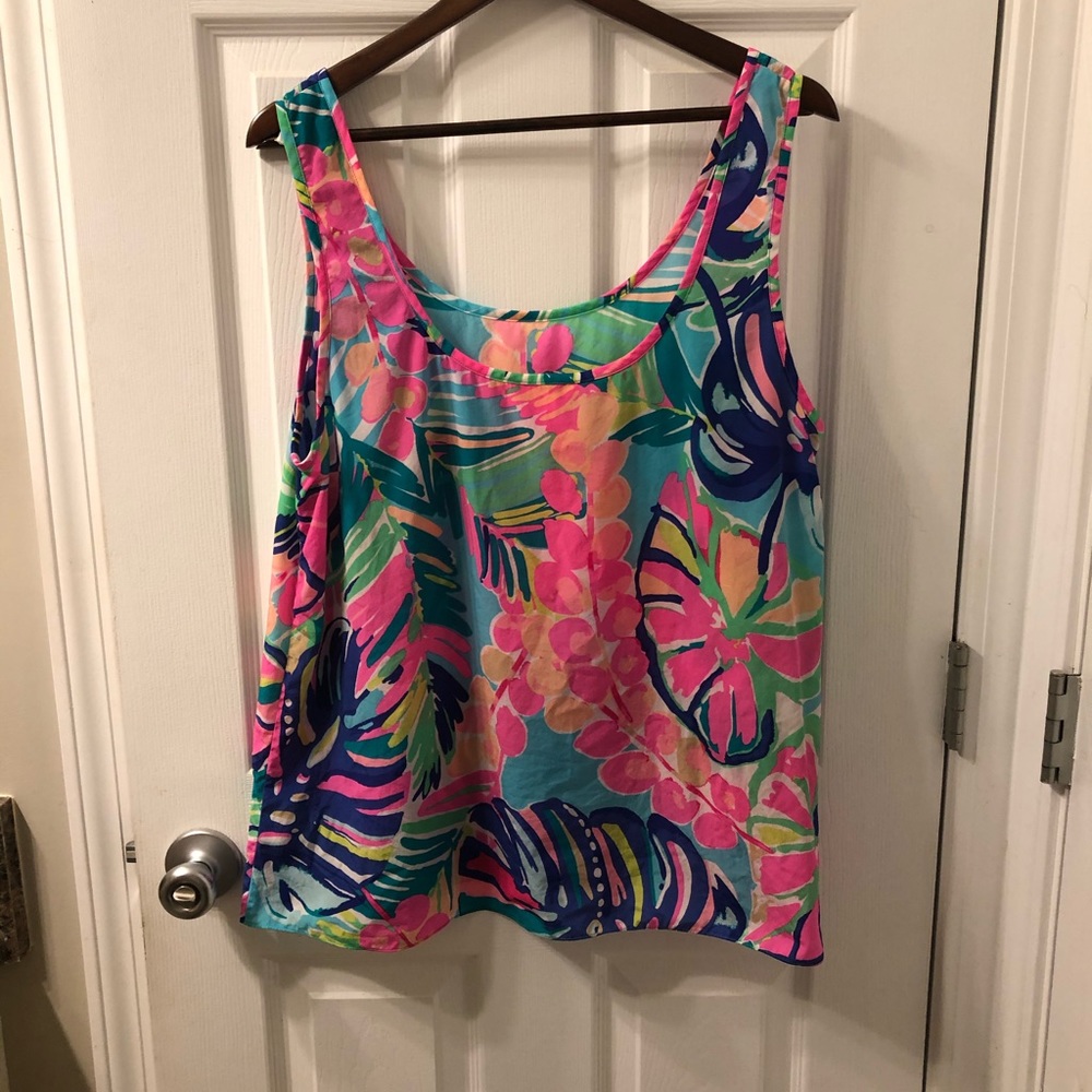 Lilly Pulitzer Cosmos silk tank